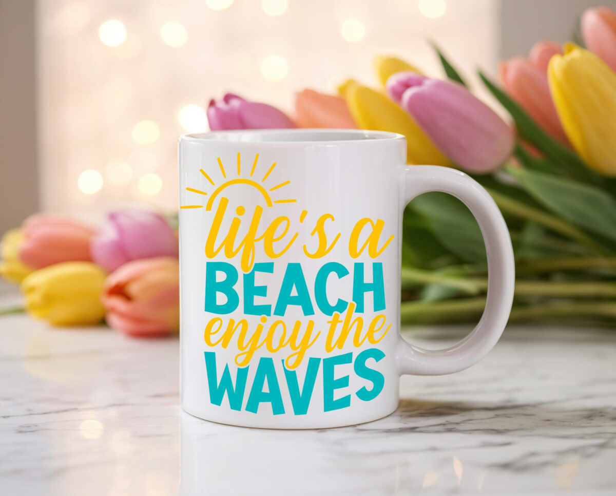 Koffiemok Life's a beach