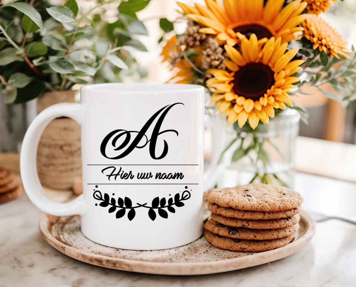 Koffiemok gepersonaliseerd met uw naam