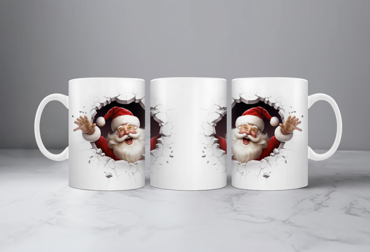 Koffiemok Kerst 3D Kerstman