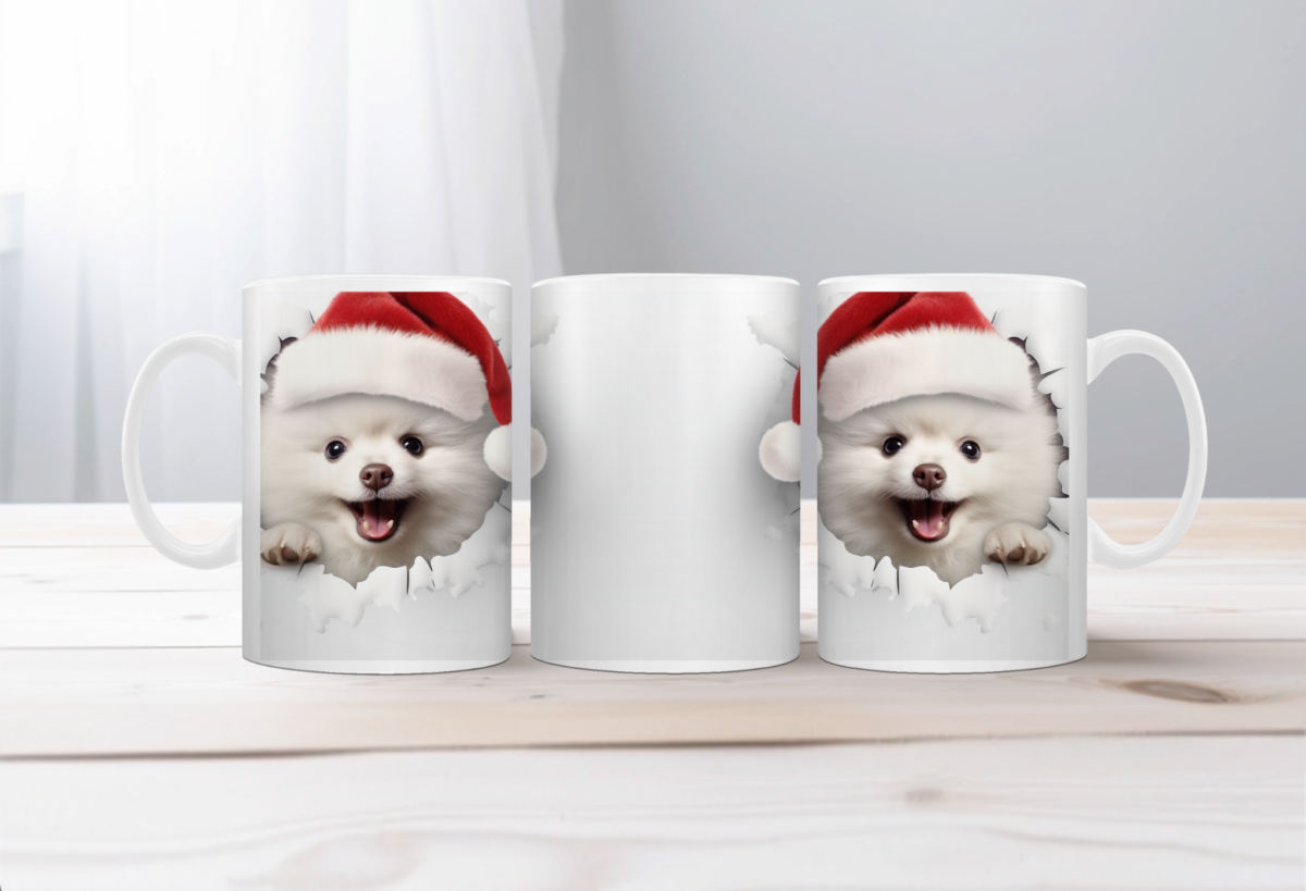 Koffiemok Kerst 3D Hondje