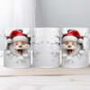 Koffiemok Kerst 3D Vrolijke kerstman