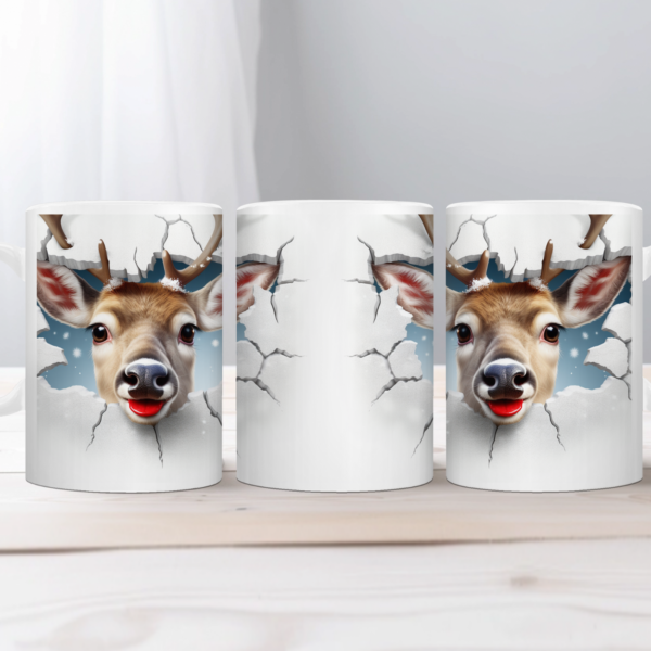 Koffiemok Kerst 3D Vrolijke giraf
