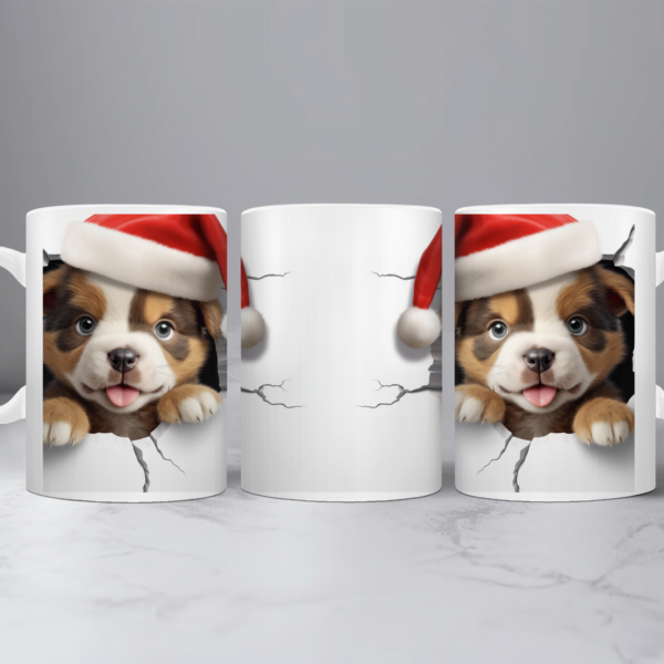 Koffiemok Kerst 3D Hond