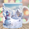 Koffiemok 3D sneeuwpop kerst