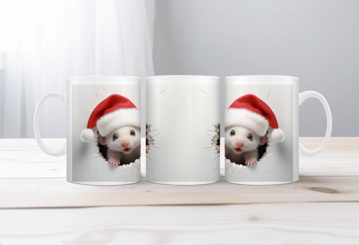 Koffiemok Kerst 3D Muis