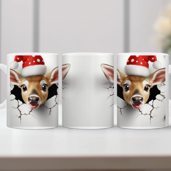 Koffiemok 3d kerstmok hert