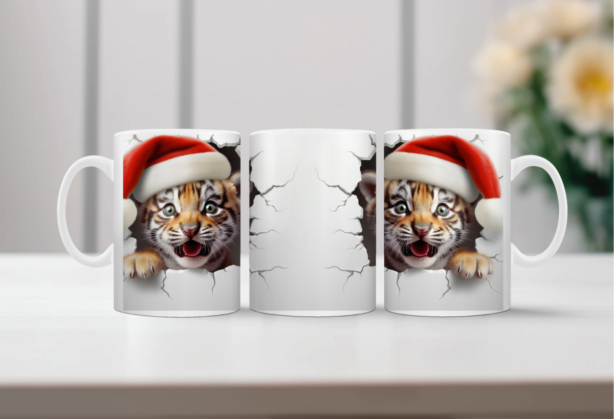 Koffiemok Kerst 3D Leeuwtje