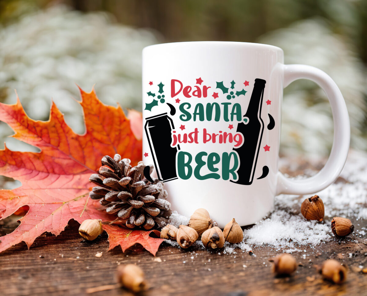 Kerstmok Dear santa just bring beer