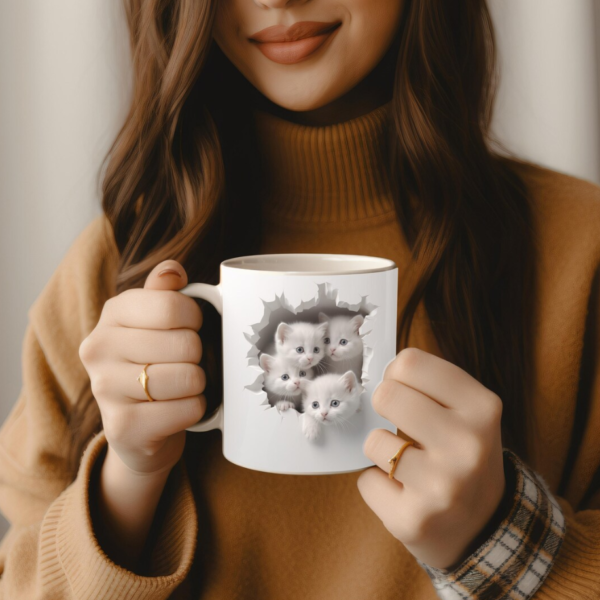 Koffiemok 3d Jonge Poesjes