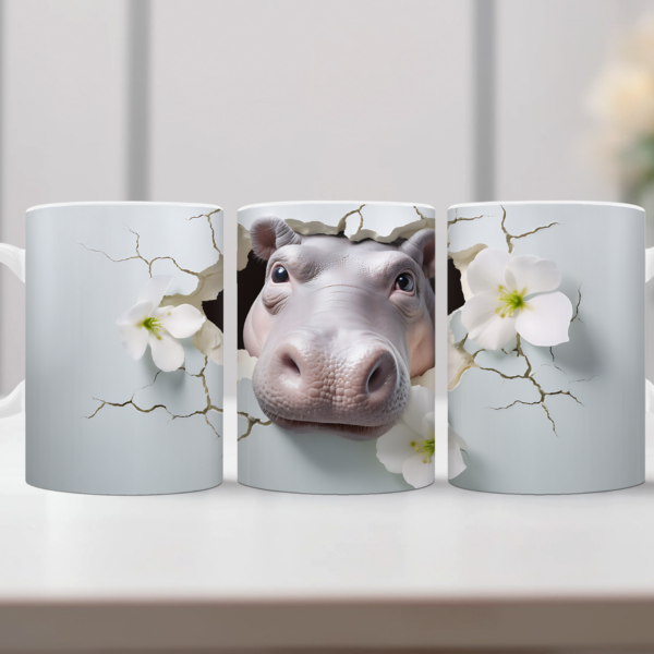 Koffiemok 3d Nijlpaard 1