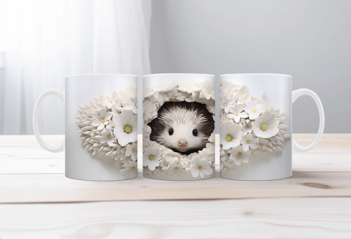 Koffiemok 3d Egeltje funny 1