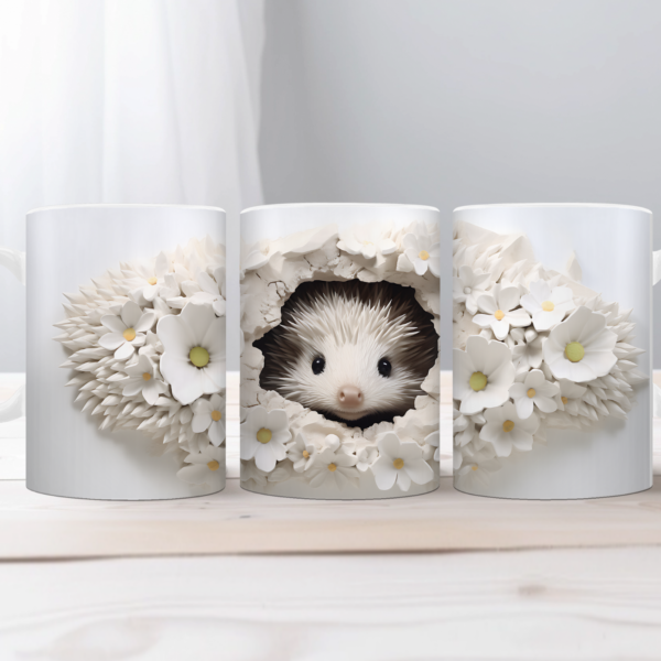 Koffiemok 3d Egeltje funny 1