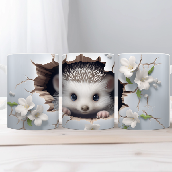 Koffiemok 3d Egeltje funny 2