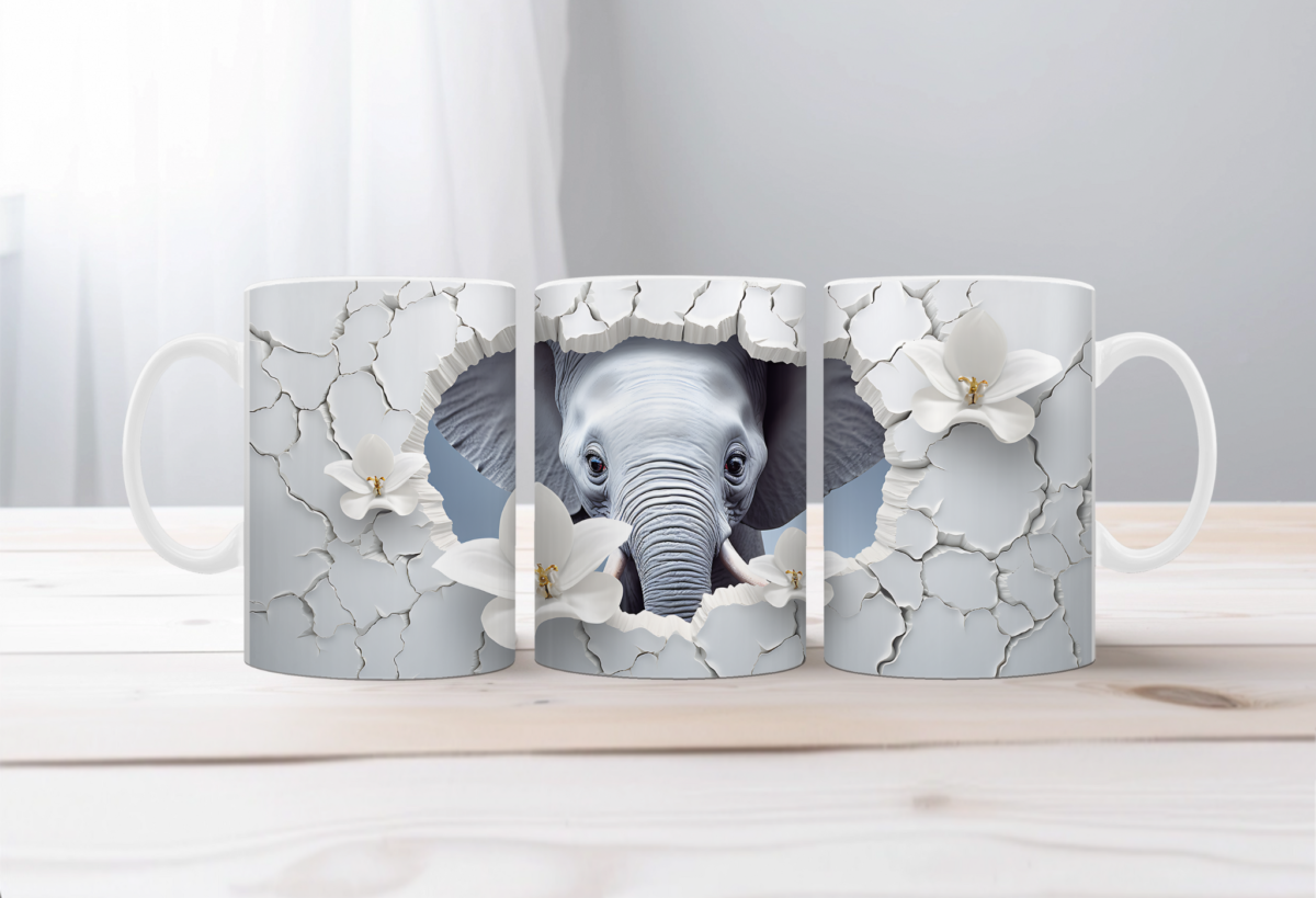 Koffiemok 3d Olifant