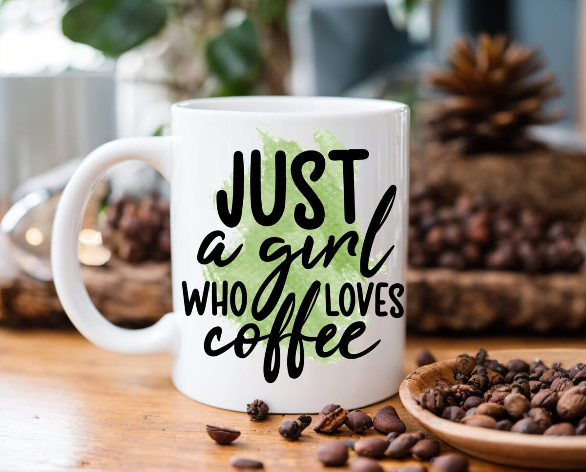 Koffiemok Quote Just a girl who loves coffee