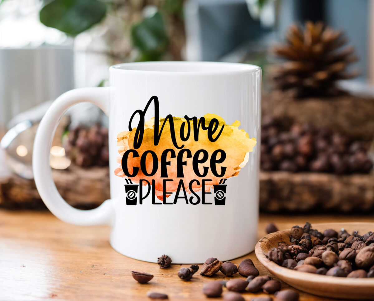 Koffiemok Quote More coffee please