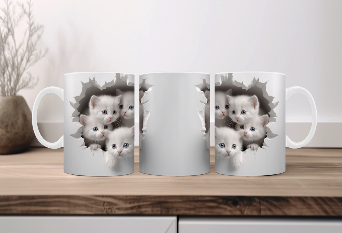Koffiemok 3d Jonge Poesjes