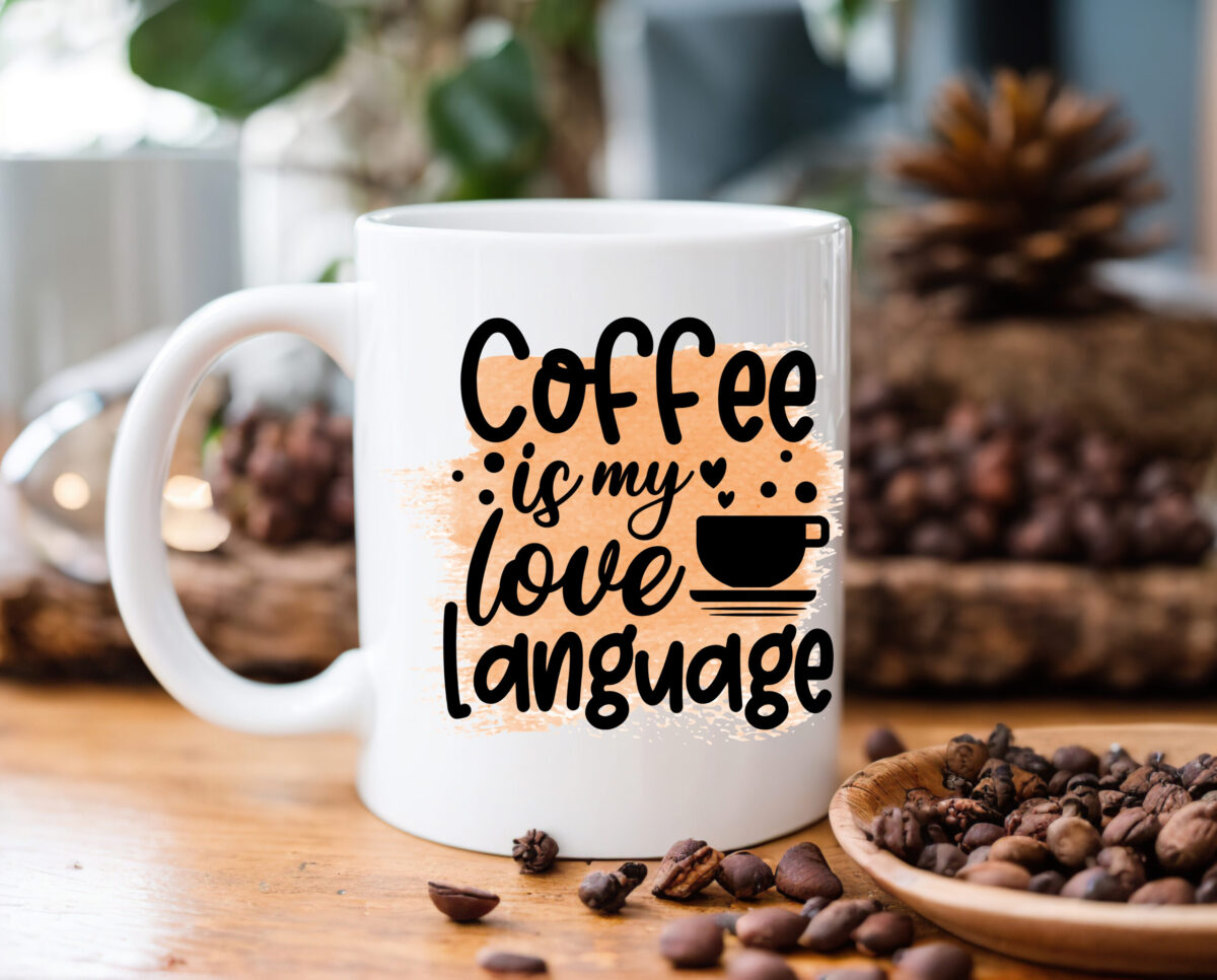 Koffiemok Quote Coffee is mij love language