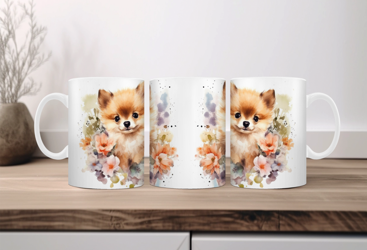 Koffiemok Pomeranian Kleine keeshond 2