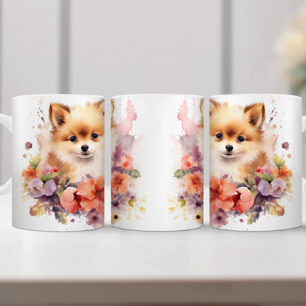 Koffiemok Pomeranian Kleine keeshond 4