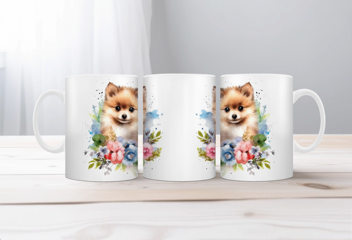 Koffiemok Pomeranian Kleine keeshond 5