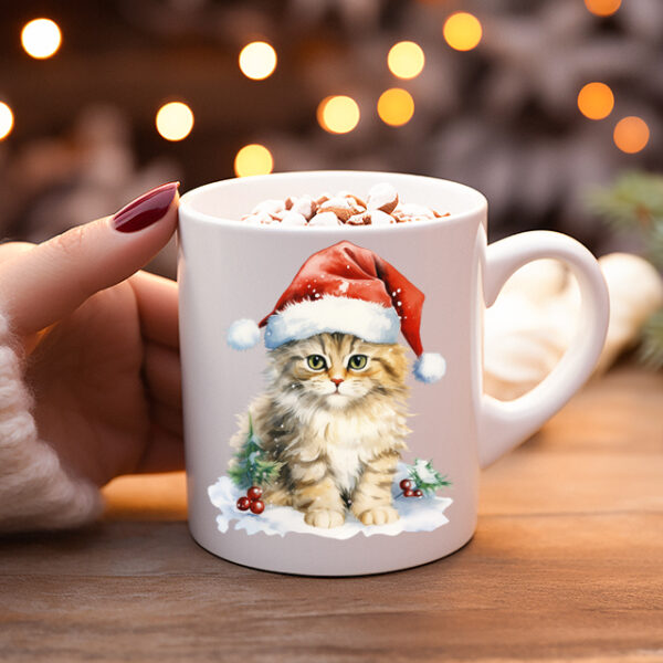 Koffiemok Kerstcadeau mok/beker met poes 08