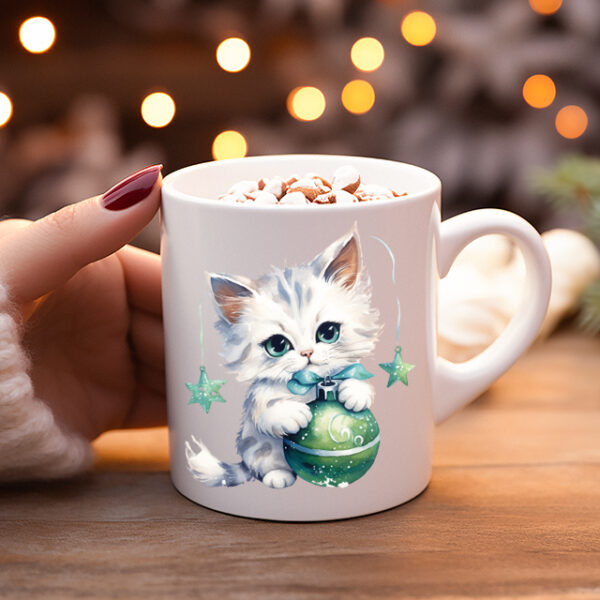 Koffiemok Kerstcadeau mok/beker met poes 11