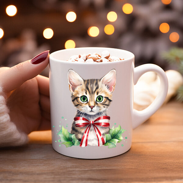Koffiemok Kerstcadeau mok/beker met poes 13