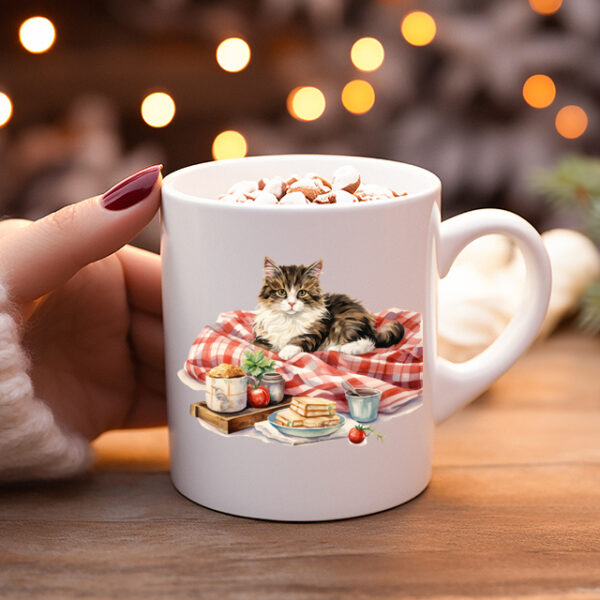 Koffiemok Kerstcadeau mok/beker met poes 21