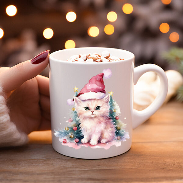 Koffiemok Kerstcadeau mok/beker met poes 22