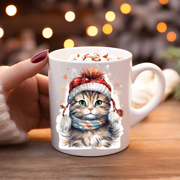 Koffiemok Kerstcadeau mok/beker met poes 26