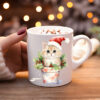 Koffiemok Kerstcadeau mok/beker met poes 02