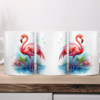 Aquarel Koffiemok Flamingo