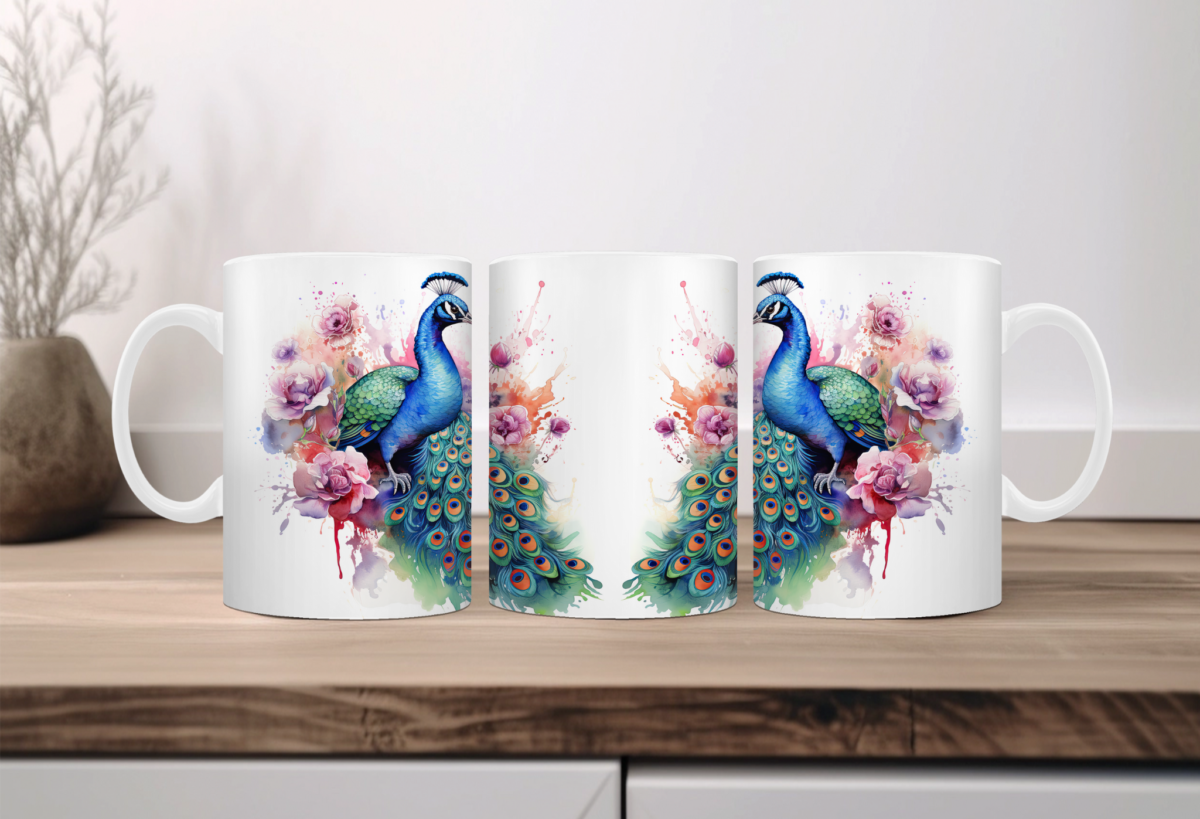 Aquarel Koffiemok Pauw 1