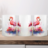 Aquarel Koffiemok Flamingo 2