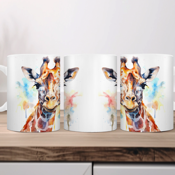 Aquarel Koffiemok Giraf 2