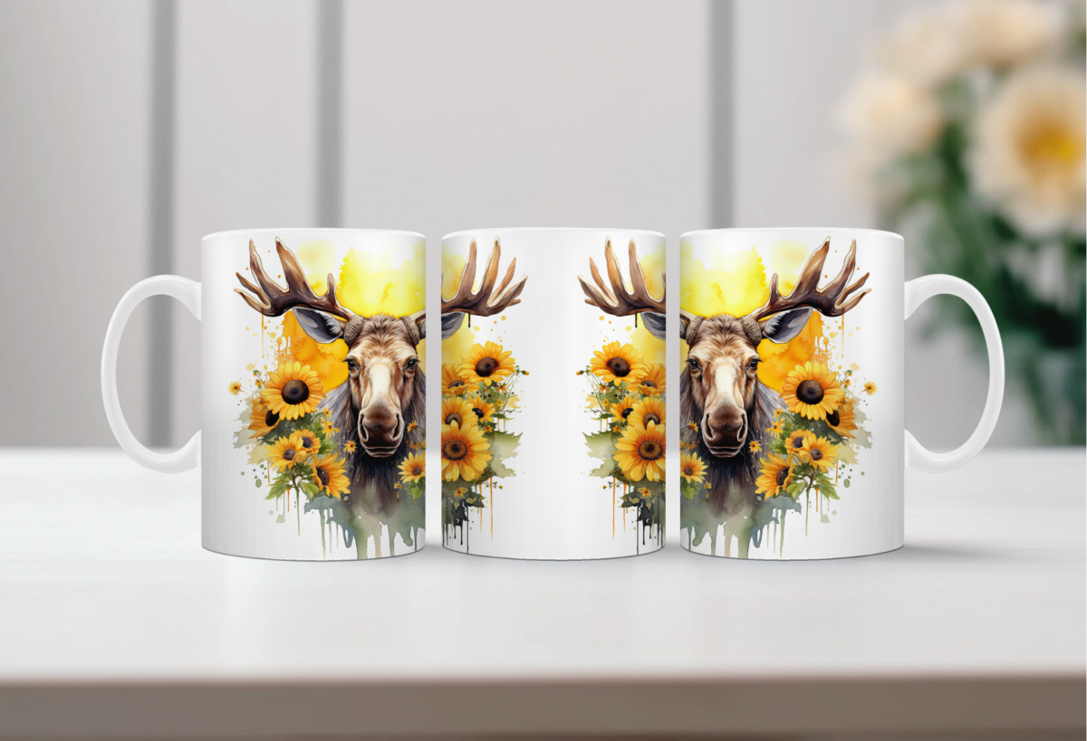 Aquarel Koffiemok Eland 3