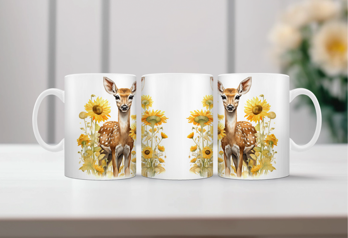 Aquarel Koffiemok Hert 4