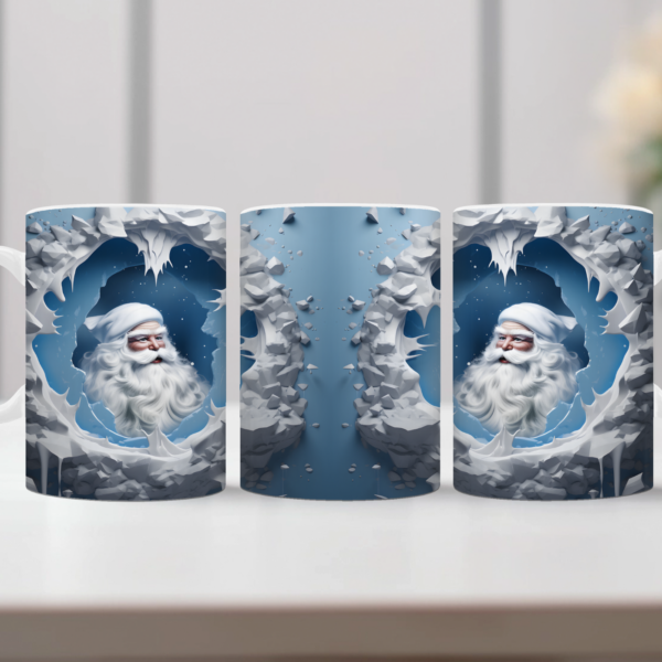 Koffiemok Kerst 3D Vrolijke oude kerstman