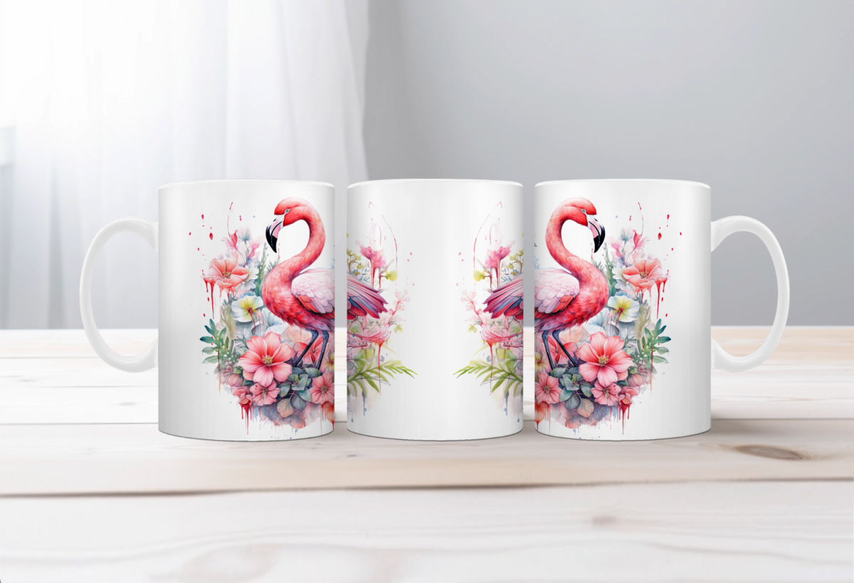 Aquarel Koffiemok Flamingo 5