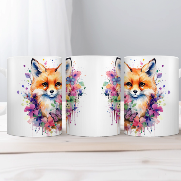 Aquarel Koffiemok Vos 5