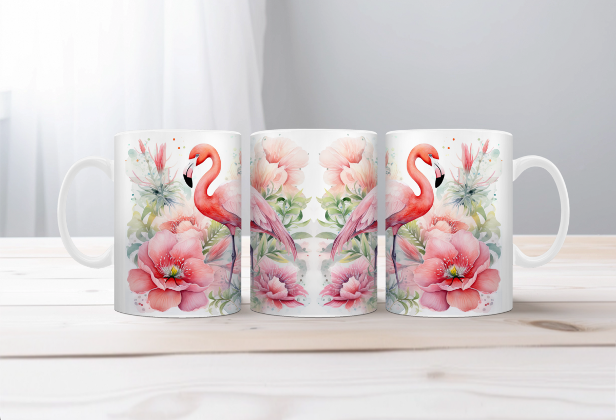 Aquarel Koffiemok Flamingo 6