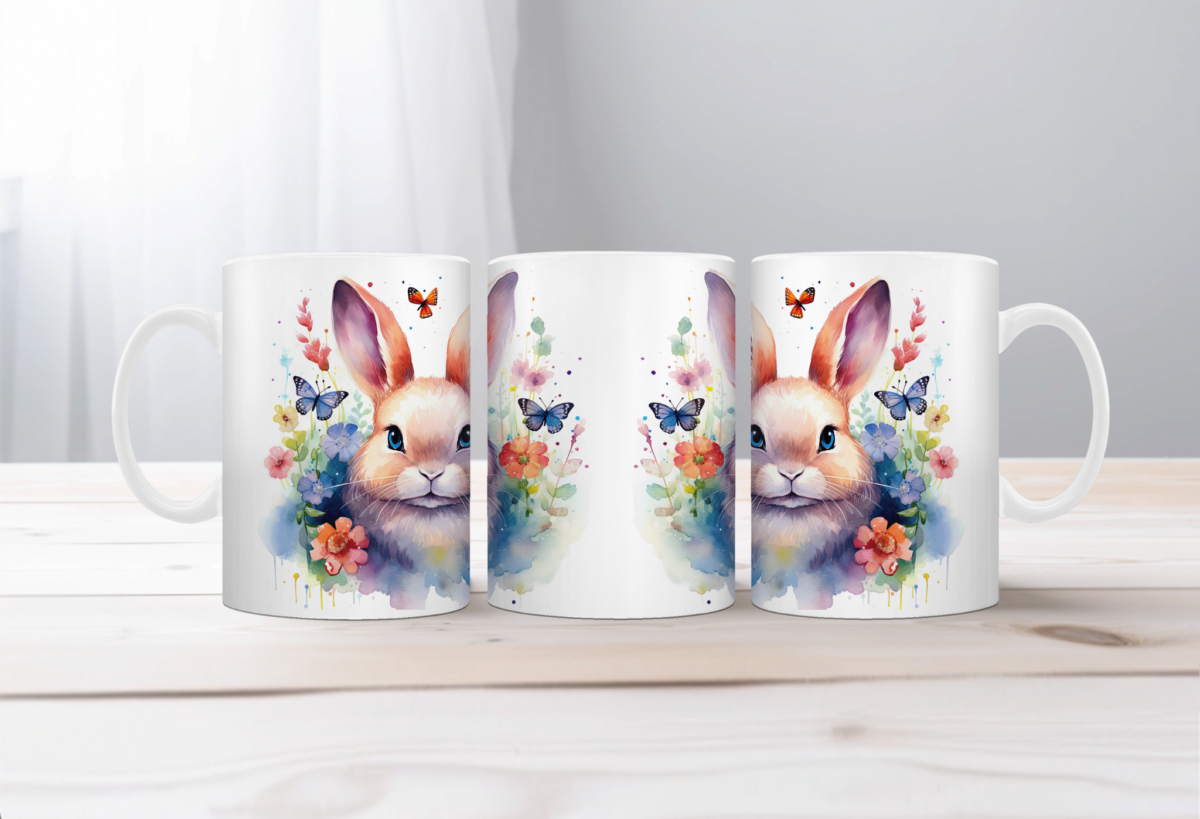 Aquarel Koffiemok Konijn 6