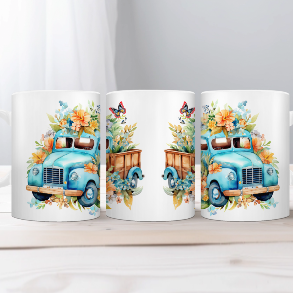 Aquarel Koffiemok Retro Truck 6