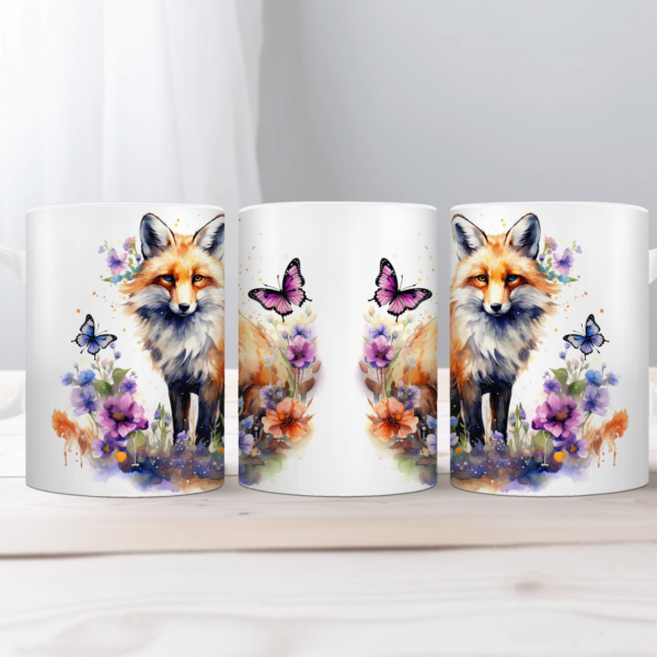 Aquarel Koffiemok Vos 6