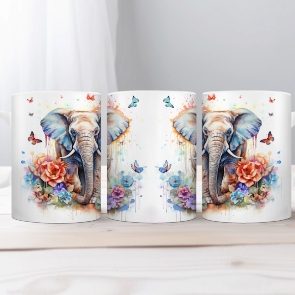 Aquarel Koffiemok Olifant 6