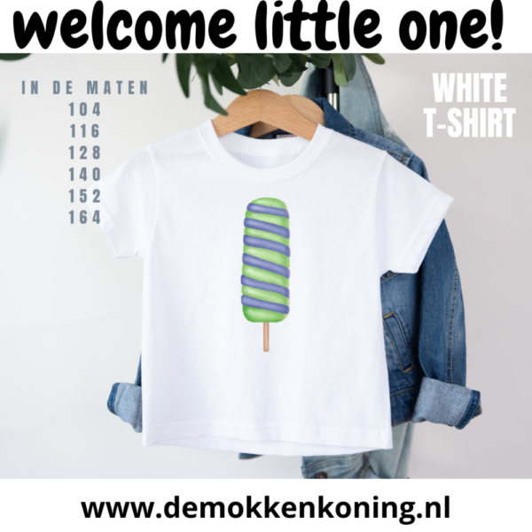 5 Kinder t-shirts met ijsjesafbeeldingen 05