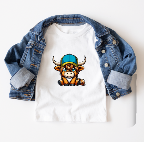 Kinder T-shirt Highland Cows - lichtblauw