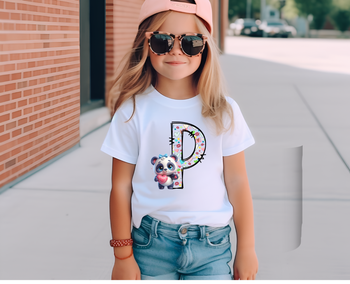 Meisjes T-shirt met de letter P