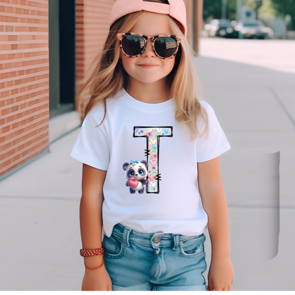 Meisjes T-shirt met de letter T